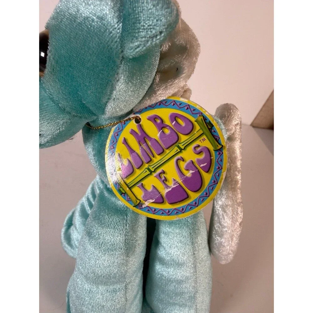 10.5 Inch JAKKS Pacific 2000 Limbo Legs Eunice the Unicorn Plush Blue Purple